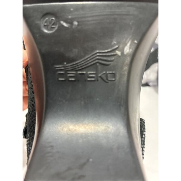 Dansko Sandals Womens Joanie Black Snake Print Leather Straps Size 42 us 11 - Picture 7 of 8